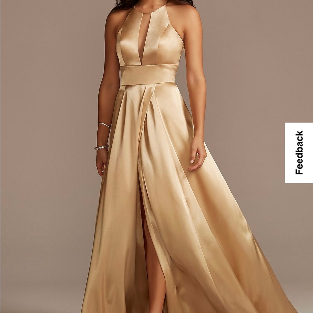 Golden Galina Signature David’s Bridal Bridesmaids Dress